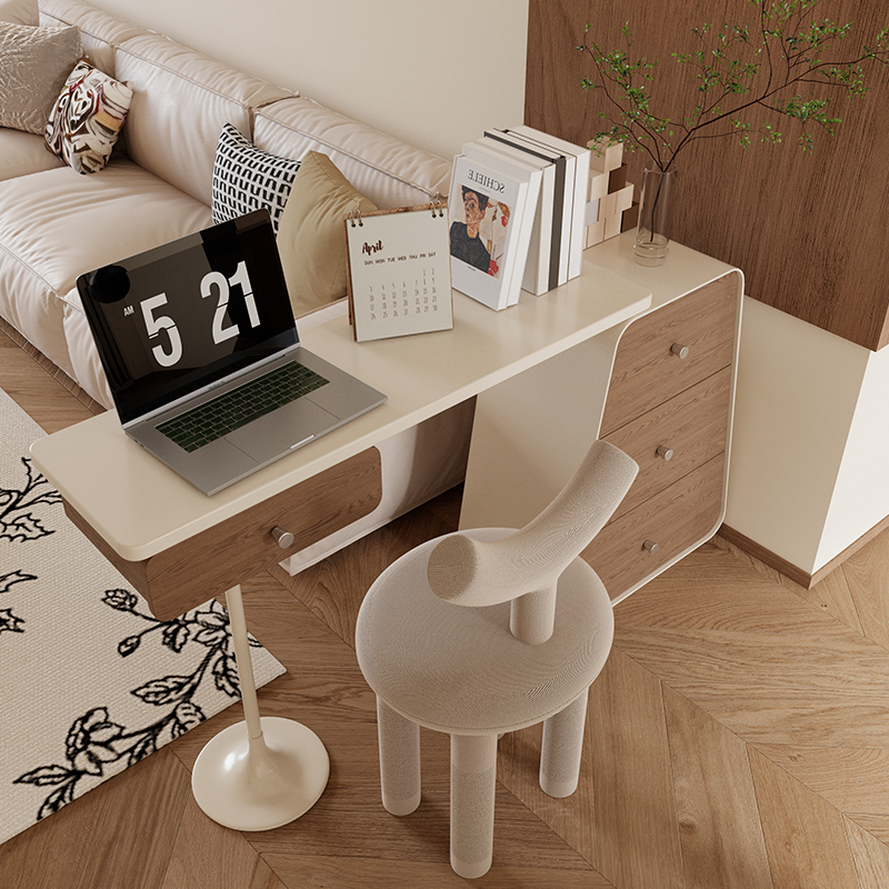 Small space modern white vanity